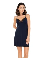 Dámská noční košilka Judy Tmavě modrá - Babella Dámská noční košilka Judy Tmavě modrá - Babella