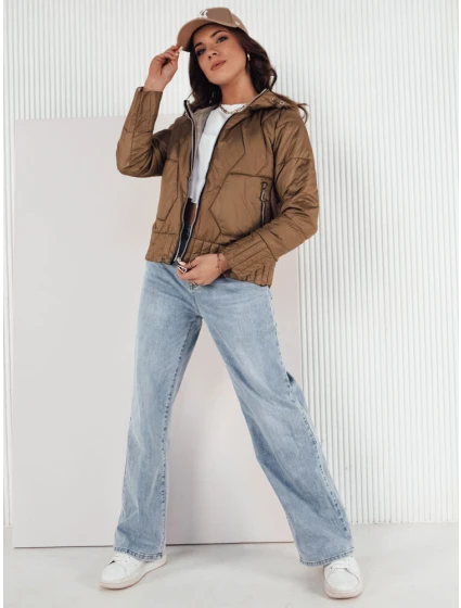 Dámská přechodová bunda hnědá Dstreet model 21974216 - FashionStreet