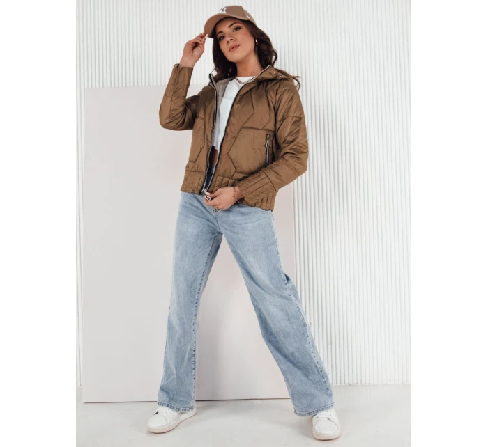 Dámská přechodová bunda hnědá Dstreet model 21974216 - FashionStreet