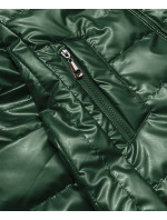 Lesklá zelená prošívaná dámská bunda model 16149527 - 6&8 Fashion
