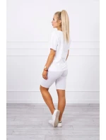 Bílý set top+legíny Bílý set top+legíny