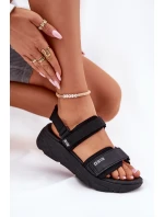 Sportovní Sandály Dámské Na Platformě Big Star model 21693778 Černé - Big Star Shoes Sportovní Sandály Dámské Na Platformě Big Star model 21693778 Černé - Big Star Shoes