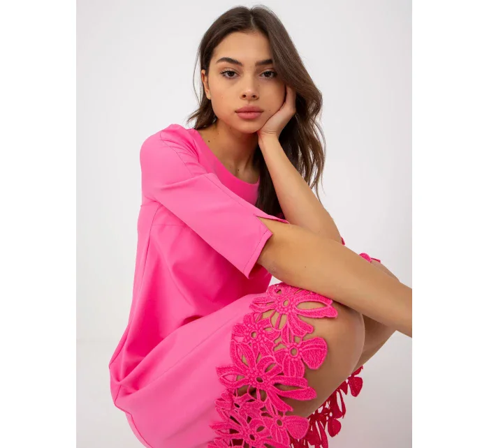 Dámské šaty LK SK model 17772557 růžové - FPrice Dámské šaty LK SK model 17772557 růžové - FPrice