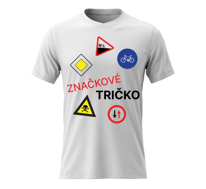 Dámské bavlněné tričko s potiskem - ZNAČKOVÉ TRIČKO - bílé