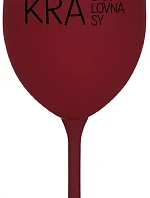 KRÁSNÁ KRÁLOVNA KRÁSY - bordo sklenice na víno 350 ml