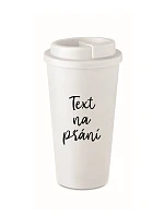 TEXT NA PŘÁNÍ - bílý termohrnek 475 ml