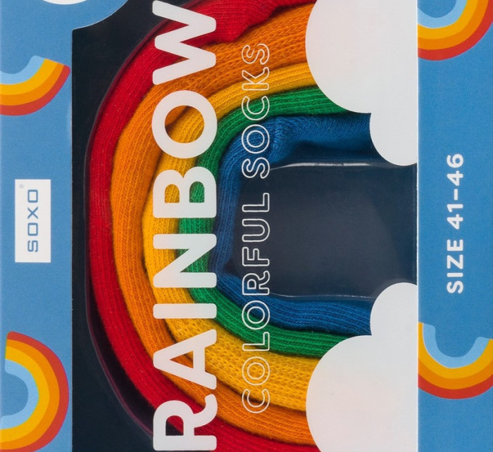 Pánské ponožky SOXO RAINBOW - v krabičce