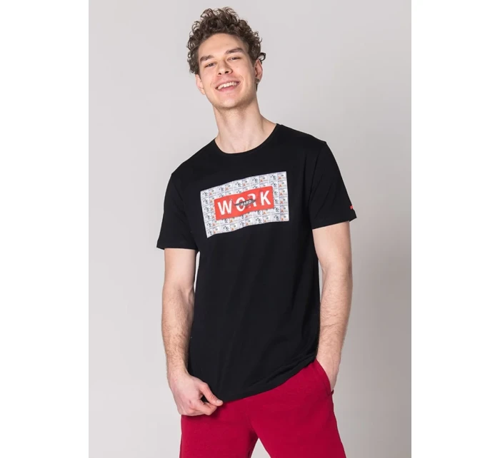 Pánské tričko John Frank JFTCOOL25 WORK HARD