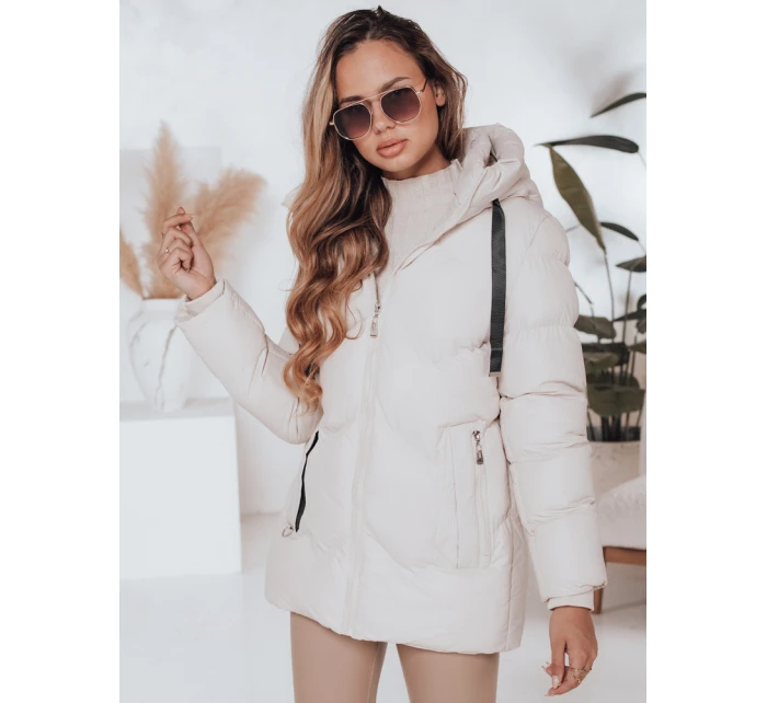 Dámská zimní bunda SALVONA světle béžová prošívaná FashionStreet TY5004