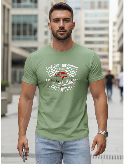 Tshirt męski z nadrukiem model 22194492 - FashionStreet Tshirt męski z nadrukiem model 22194492 - FashionStreet