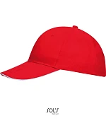 SOL'S Buffalo 6 panelová baseballová kšiltovka 25.8100 red/white SOL'S Buffalo 6 panelová baseballová kšiltovka 25.8100 red/white