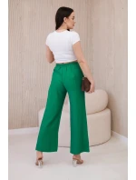Viskózové kalhoty se širokými nohavicemi zelený Viskózové kalhoty se širokými nohavicemi zelený