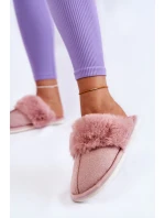 Dámské zateplené pantofle s kožíškem Světle růžová model 21603693 - Boto Dámské zateplené pantofle s kožíškem Světle růžová model 21603693 - Boto