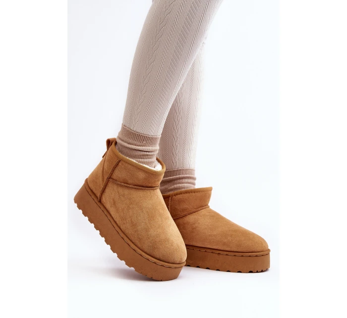 Boty Na Platformě Kožešinou Camel model 21639721 - Boto