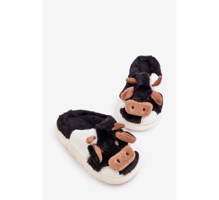 Dětské teplé pantofle s kožešinou Růžove model 21678046 - Boto