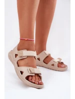 Dámské Pěnové Sandály Na Platformě Big Star model 21695317 Béžové - Big Star Shoes Dámské Pěnové Sandály Na Platformě Big Star model 21695317 Béžové - Big Star Shoes