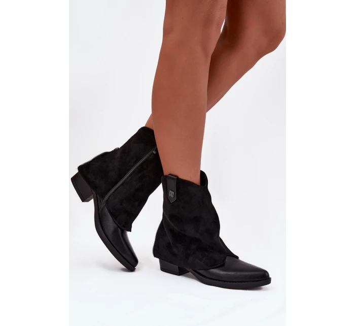boty na podpatku černé model 21708419 - Boto boty na podpatku černé model 21708419 - Boto