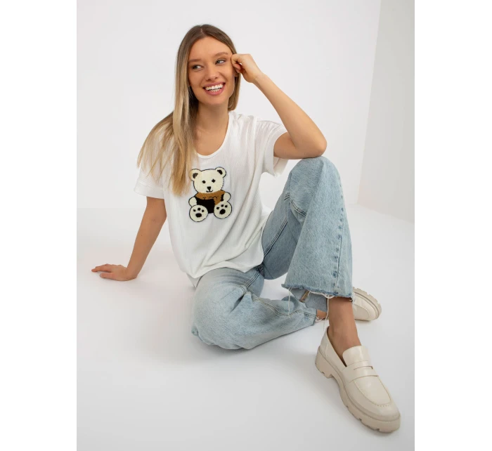 Dámská halenka LK BZ model 18309982 ecru - FPrice Dámská halenka LK BZ model 18309982 ecru - FPrice