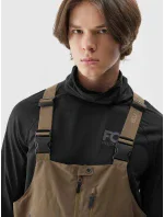 Pánské snowboardové kalhoty se šlemi 4FAW23TFTRM346-81S hnědé - 4F