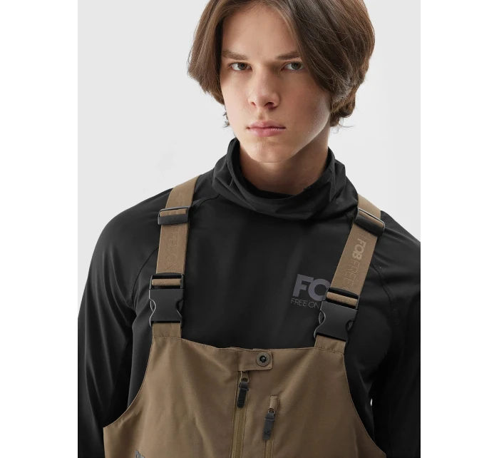 Pánské snowboardové kalhoty se šlemi 4FAW23TFTRM346-81S hnědé - 4F