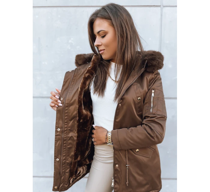 Dámská zimní bunda parka GODDESS hnědá FashionStreet TY3869