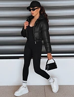 Dámská krátká zimní bunda s kapucí černá FashionStreet TY5416
