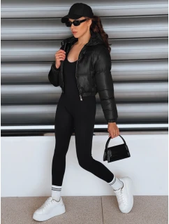 Dámská krátká zimní bunda s kapucí černá FashionStreet TY5416