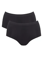 Dámské kalhotky GO Sense Highwaist 2P - BLACK - černé 0004 - SLOGGI Dámské kalhotky GO Sense Highwaist 2P - BLACK - černé 0004 - SLOGGI