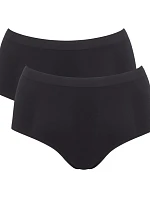Dámské kalhotky GO Sense Highwaist 2P - BLACK - černé 0004 - SLOGGI