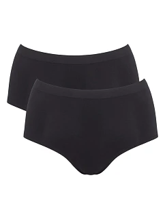 Dámské kalhotky GO Sense Highwaist 2P - BLACK - černé 0004 - SLOGGI