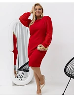 Sukienka plus size z czerwona model 21781236 - Moon Sukienka plus size z czerwona model 21781236 - Moon