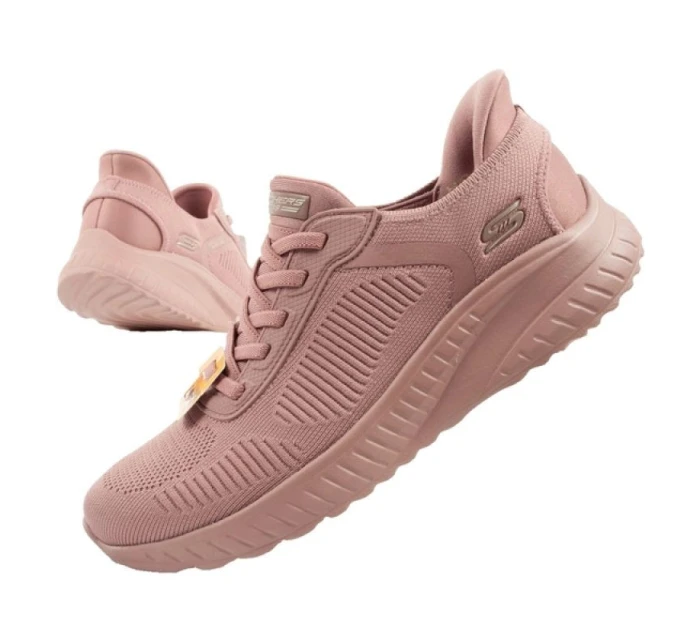 Skechers Bobs Squad-Chaos dámské sportovní boty pohodlné SLIP-INS pink dámské