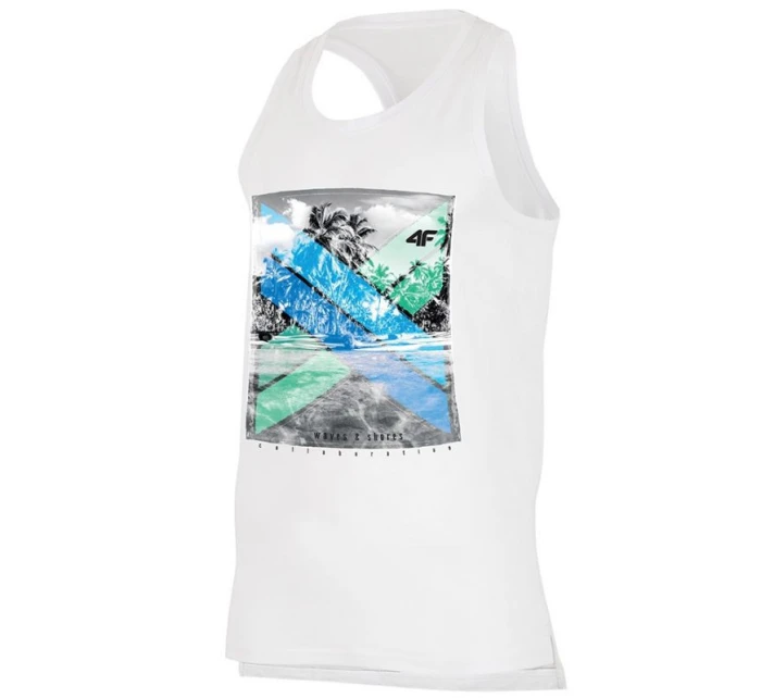 Tričko 4F M H4L19-TSM025 10S white pánské