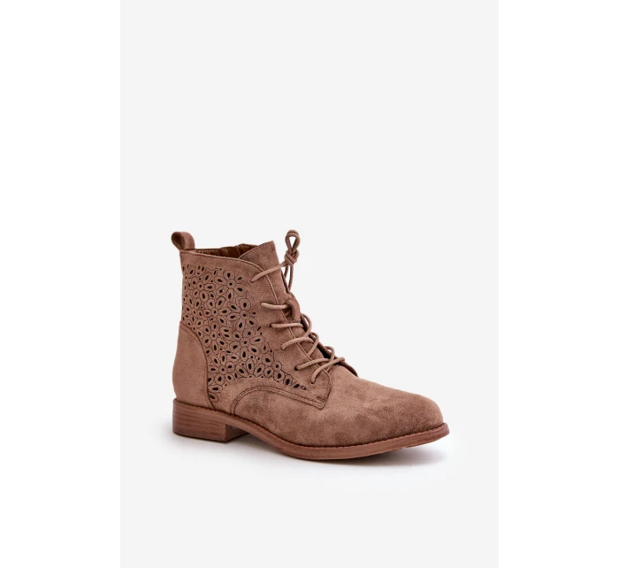 Dámské Boty Se Vzorem Hnědé S.Barski HY66-136
