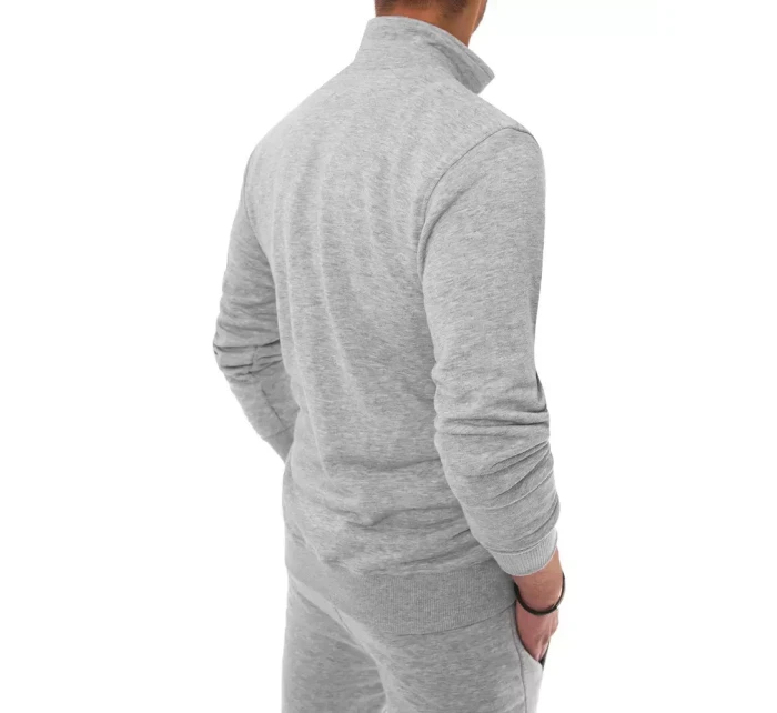 Pánská šedá mikina na zip FashionStreet BX5036