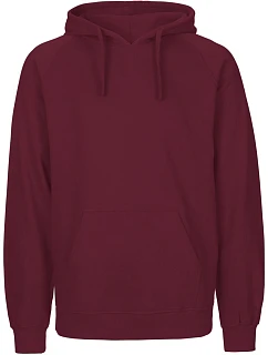 Neutral O 63101 Pánská mikina s kapucí z bio bavlny 77.6311 bordeaux