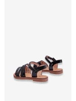 Dětské sandály s popruhy černá Isla Dětské sandály s popruhy černá Isla