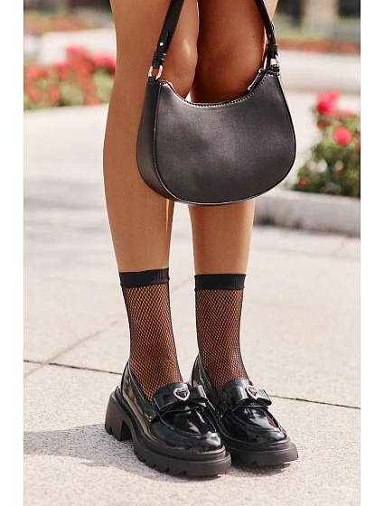 Kožené Dámské Mokasíny S Mašlí A D&A Černé model 21671787 - S.Barski