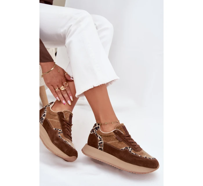 Dámské semišové tenisky Big Star HI-POLY SYSTEM – hnědá panterka Dámské semišové tenisky Big Star HI-POLY SYSTEM – hnědá panterka