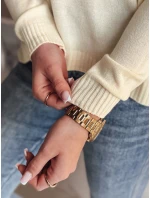 Dámský oversize hladký svetr SENZIA peach FashionStreet MY2446