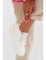 Kožené dámské polobotky s zipem bílé model 22013973 - EVENTO Kožené dámské polobotky s zipem bílé model 22013973 - EVENTO