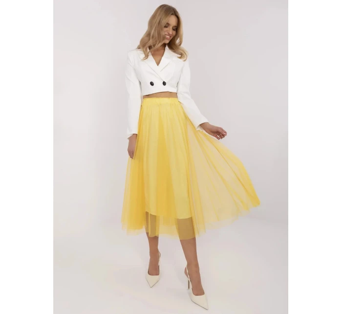 Dámská sukně DHJ SD model 21140227 žlutá - FPrice Dámská sukně DHJ SD model 21140227 žlutá - FPrice