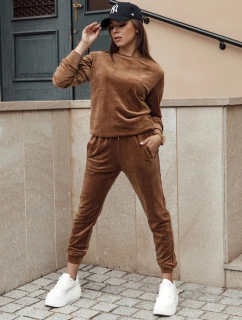 Dámský velurový komplet hnědý Dstreet model 21978642 - FashionStreet