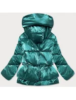 Zelená metalická krátká dámská zimní bunda puffer (omdl-022) Zelená metalická krátká dámská zimní bunda puffer (omdl-022)