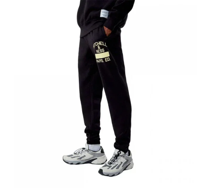 Mitchell & Ness Značkové módní tepláky s grafikou M PSWP5533-MNNYYPPPBLCK