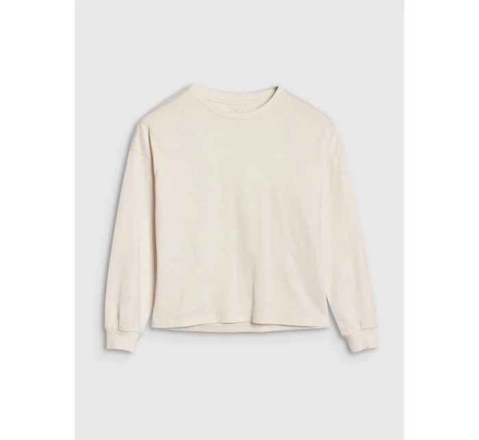 Dívčí oversize hladký rukáv s dlouhým rukávem 4F 4FJWSS25TLONF377-12S