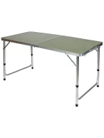 SKLÁDACÍ KEMPINGOVÝ TURISTICKÝ STŮL 120X60X70/62/55CM ZELENÝ