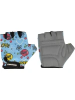 Dětské cyklistické rukavice Junior Kiss Love modré - Meteor