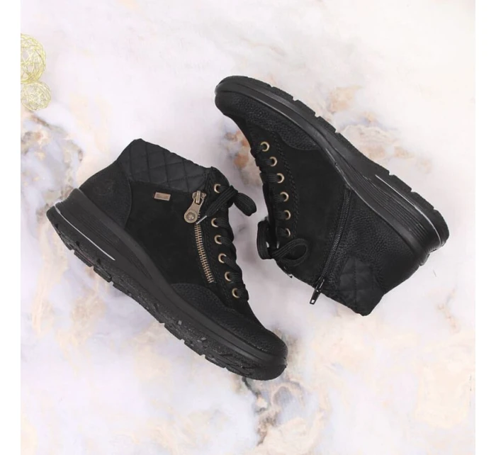 Nepromokavé kožené zateplené boty Rieker W RKR567 Nepromokavé kožené zateplené boty Rieker W RKR567