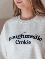 Dámská oversize mikina s potiskem světle šedá Dstreet model 21988127 - FashionStreet